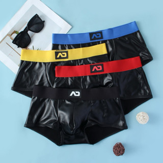 กางเกงในผู้ชาย ผ้าหนัง เนื้อนุ่ม เซ็กซี่ สวมใส่สบาย ดีไซน์ทั…