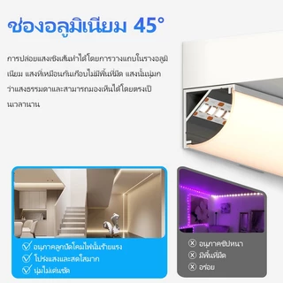 รางไฟเส้น LED อลูมิเนียมเกรดดี ใช้งานได้ทั้งใน-นอก รับประกันความทนทาน
