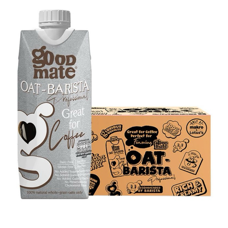 กู๊ดเมท นมข้าวโอ๊ต บาริต้า 330มล 12กล่อง (1-2ลัง/ออเดอร์)
