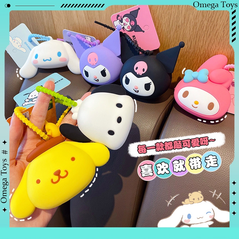 SANRIO กระเป๋าสตางค์ซิลิโคน ลายการ์ตูน Kuromi Melody Cinnamoroll น่ารัก ขนาดพกพา เหมาะกับของขวัญ สําหรับเด็กนักเรียน