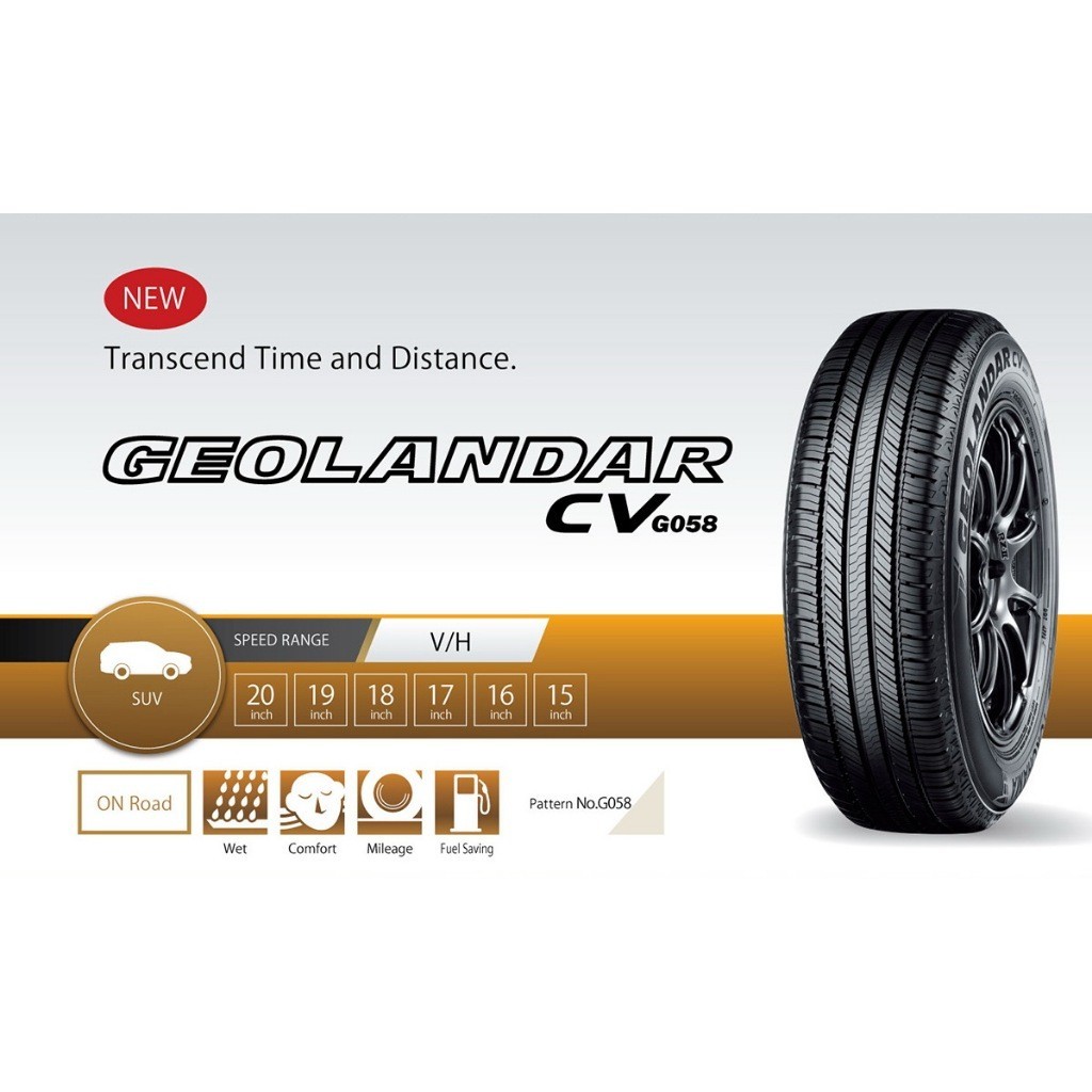 [จัดชุด 4 เส้น] ยางใหม่ YOKOHAMA GEOLANDAR CV G058