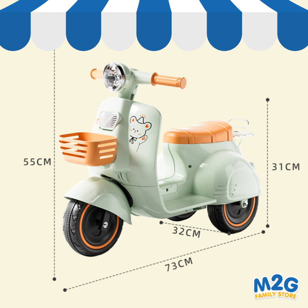 M2G รถแบตเตอรี่เด็ก มอเตอร์ไซค์ไฟฟ้าเด็กสองล้ออายุ 3-8 ปี สำหรับเด็ก #4107-4152 ราคา ถูกที่สุด ดีลบีเคเค แกลเลอรีภาพที่ 3