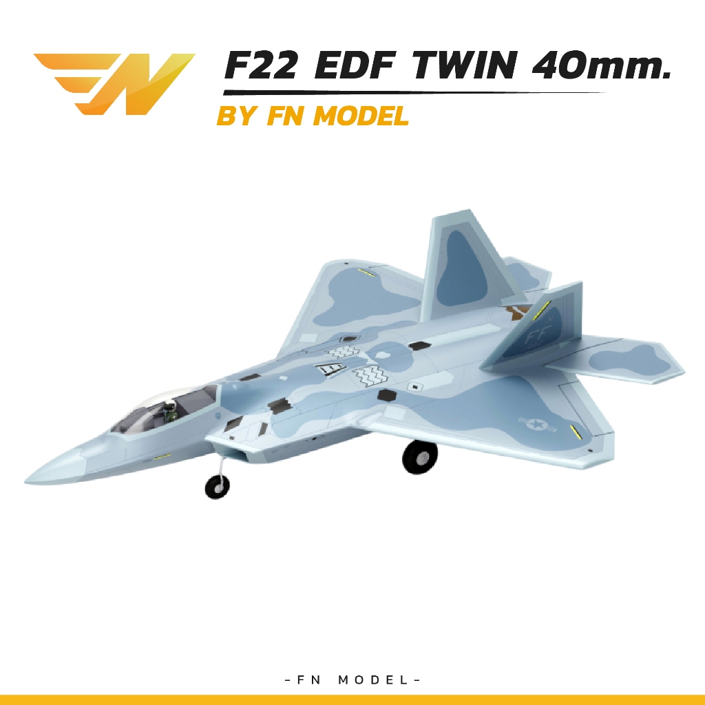 xfly F22 Raptor Twin40mm EDF Jet  เครื่องบินบังคับF22