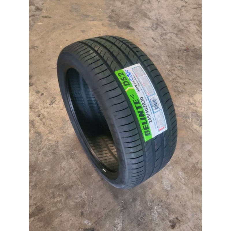 245/40R20 ยางรถยนต์ไทยยี่ห้อ DELINTE ดอกยางลายนุ่มเงียบยางใหม่ปี2025(ราคาต่อเส้น)มีบริการเก็บเงินปลา