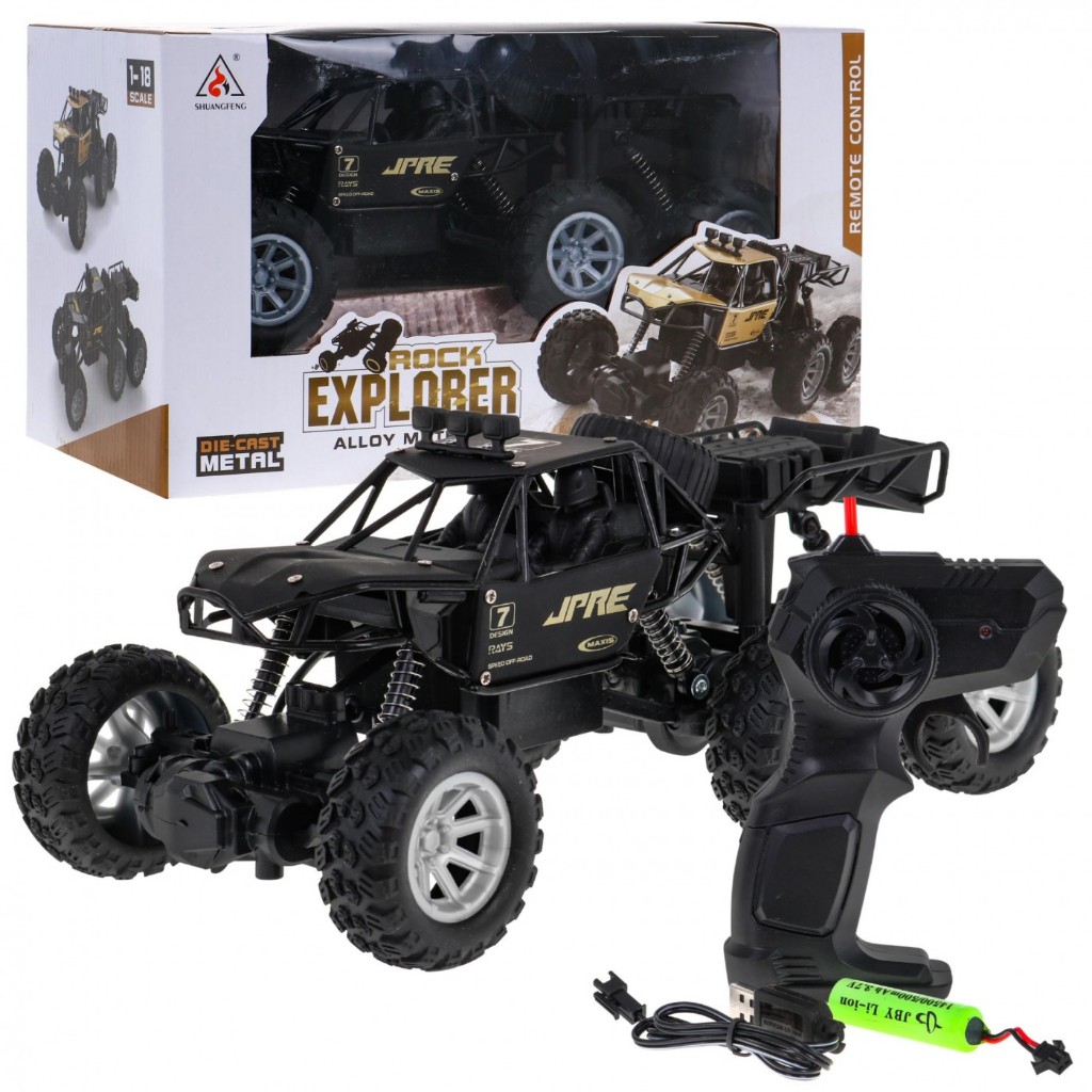 รถออฟโรด6ล้อบังคับ 2062 1:18 6W Rock Crawler Alloy 4WD RC 27MHz - รูปที่ 4