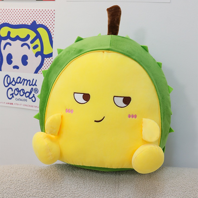 หมอนทุเรียนตากลมแปลกๆ ของเล่นตุ๊กตาคลายแรงดึงที่ฉีกขาดได้ ตุ๊กตาทุเรียนจำลอง ของขวัญวันเกิดสุดฮา - รูปที่ 4