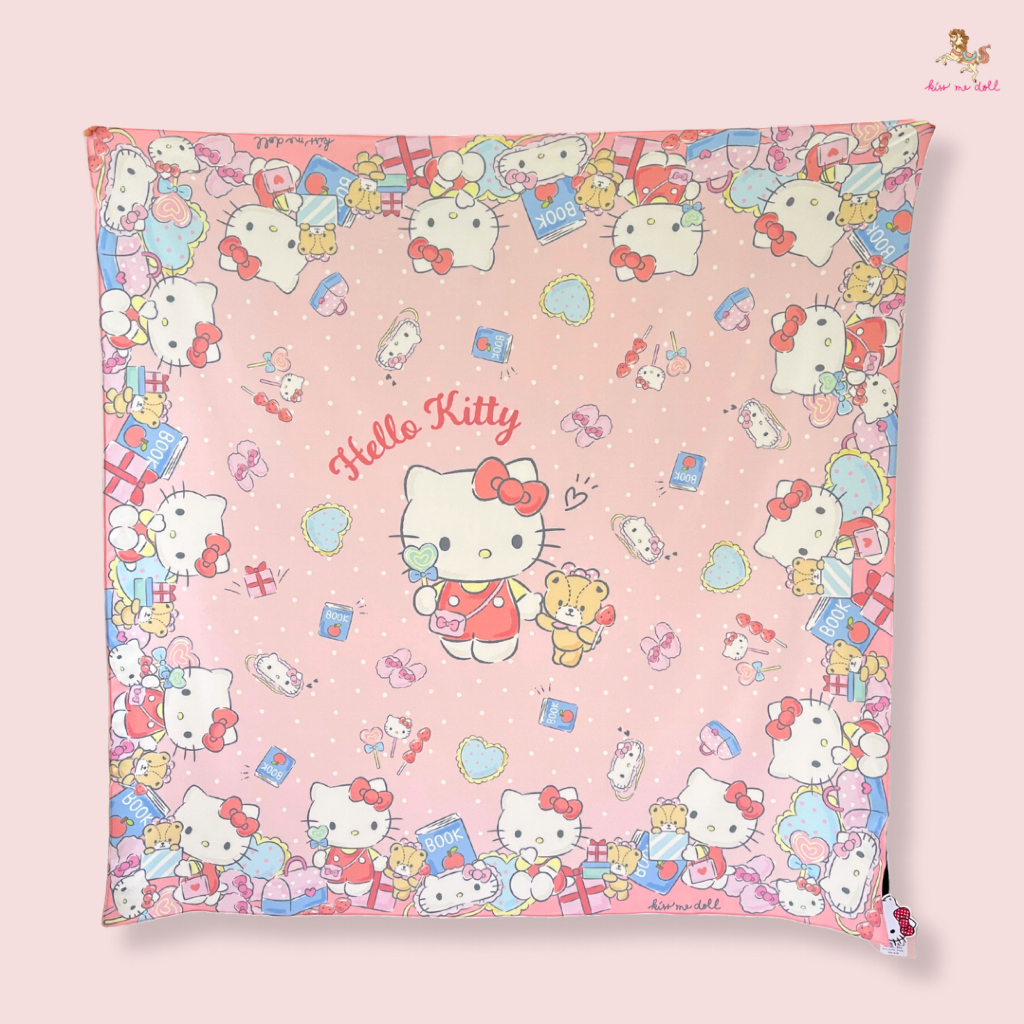 Kiss Me Doll ผ้าพันคอ/ผ้าคลุมไหล่ ลาย Hello Kitty New collection ขนาด100x100 cm.