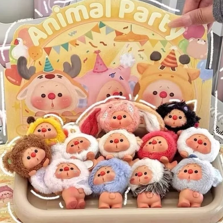 OYO bear Animal Party Mini Blind Box พร้อมส่ง (เลือกตัว เช็กการ์ด)