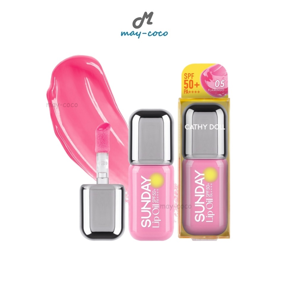 ถูก/แท้/มีไลฟ์ ลิป Cathy Doll Sunday Lip Oil SPF50+ PA++++ ลิปออยล์กันเเดด ออยล์ ลิปหลิงออม บำรุงปาก กันแดด ฉ่ำวาว