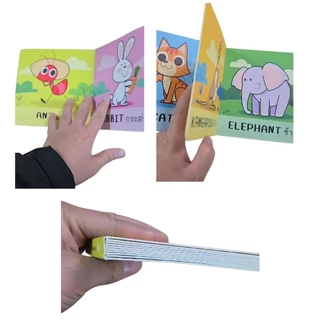 หนังสือ boardbook (บอร์ดบุ๊ค) สมุดภาพคำศัพท์ปกแข็ง [หมวดสัตว์] ขนาดใหญ่ 15×15 ซม. #หนังสือสำหรับเด็ก