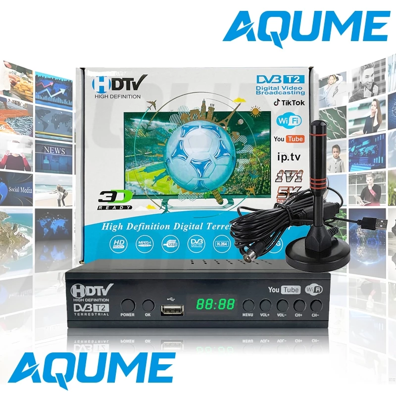 กล่องทีวี กล่องดิจิตอลทีวี กล่องรับสัญญาณ DVB T2กล่องรับสัญญาณทีวีดิจิตอล กล่องรับสัญญาณทีวี TV BOX