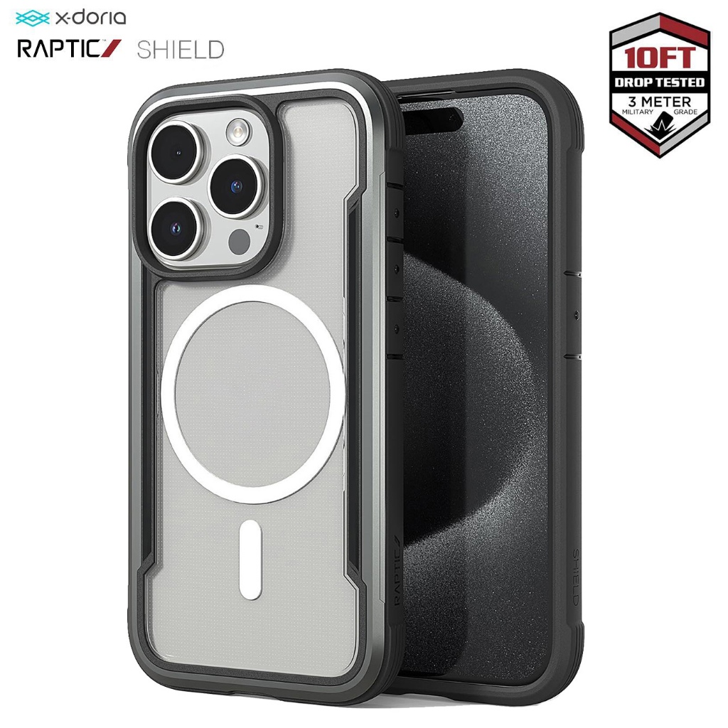 X-Doria เคสชาร์จไร้สาย iPhone 15 Pro / 15 Pro Max เคสกันกระแทก ได้ 3 เมตร iPhone 15Pro Max Magnetic Case Defense Shield