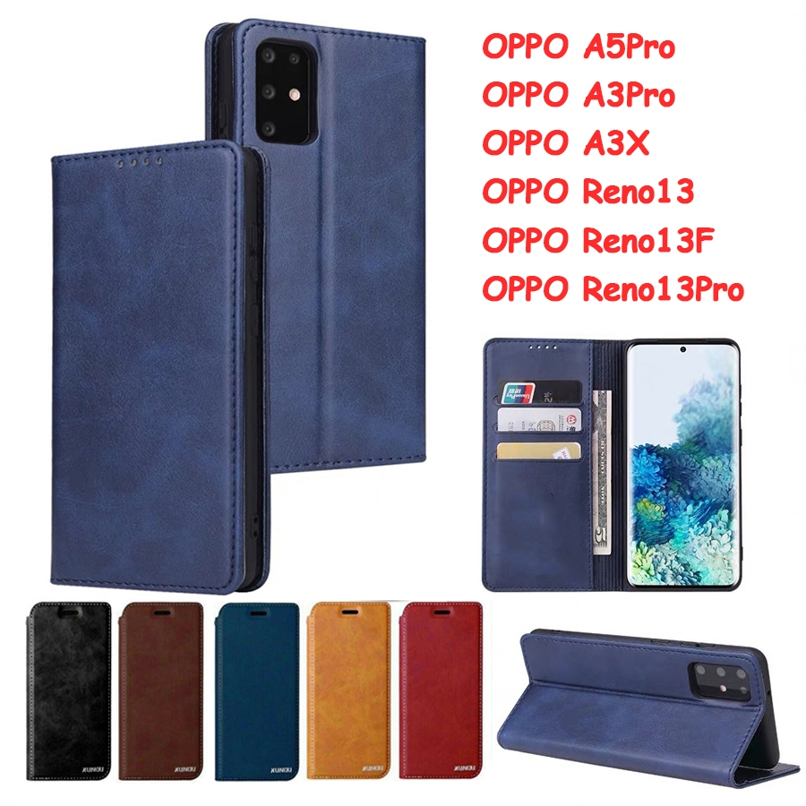 เคสฝาพับ XUNDU OPPO A5Pro A3Pro A3X A3 4G A38 A18 A57 4G/A77S Reno13 Reno13F Reno13Pro A15 A16 A16K A17 A17K A54 A53 A31