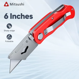 Mitsushi มีดคัตเตอร์ พลาสติก ขนาดใหญ่ คัตเตอร์ มีดคัตเตอร์ พับได้