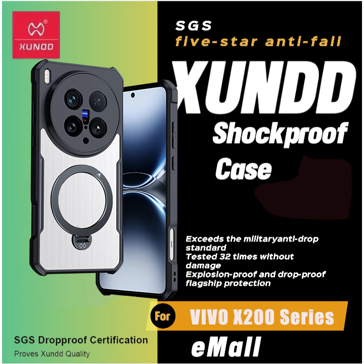 Xundd เคส ใช้สำหรับ VIVO X100 Case X200s X300 FE Pro Ultra เคสป้องกันการกันกระแทก เคสป้องกันแม่เหล็ก