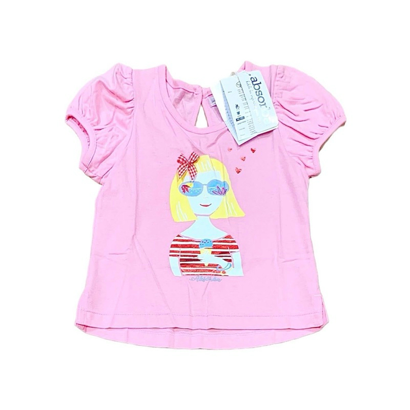 Absorba แอ๊บซอร์บา เสื้อยืด คอตตอน Cotton แนะนำเผื่อ 1 Size ทรงเล็ก สำหรับเด็กอายุ 6เดือน,12เดือน