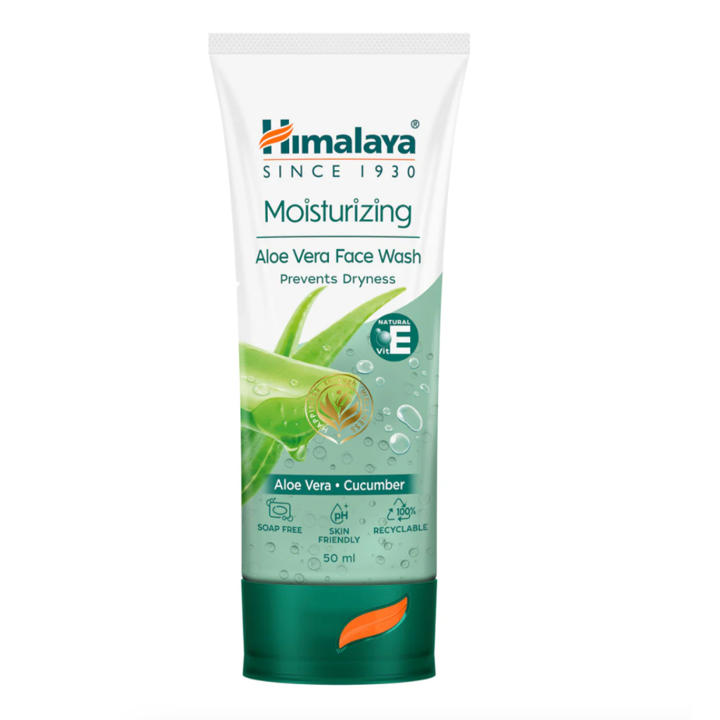 Himalaya Moisturizing Aloe Vera Face Wash 50 ml ล้างหน้าหว่านหางจระเข้