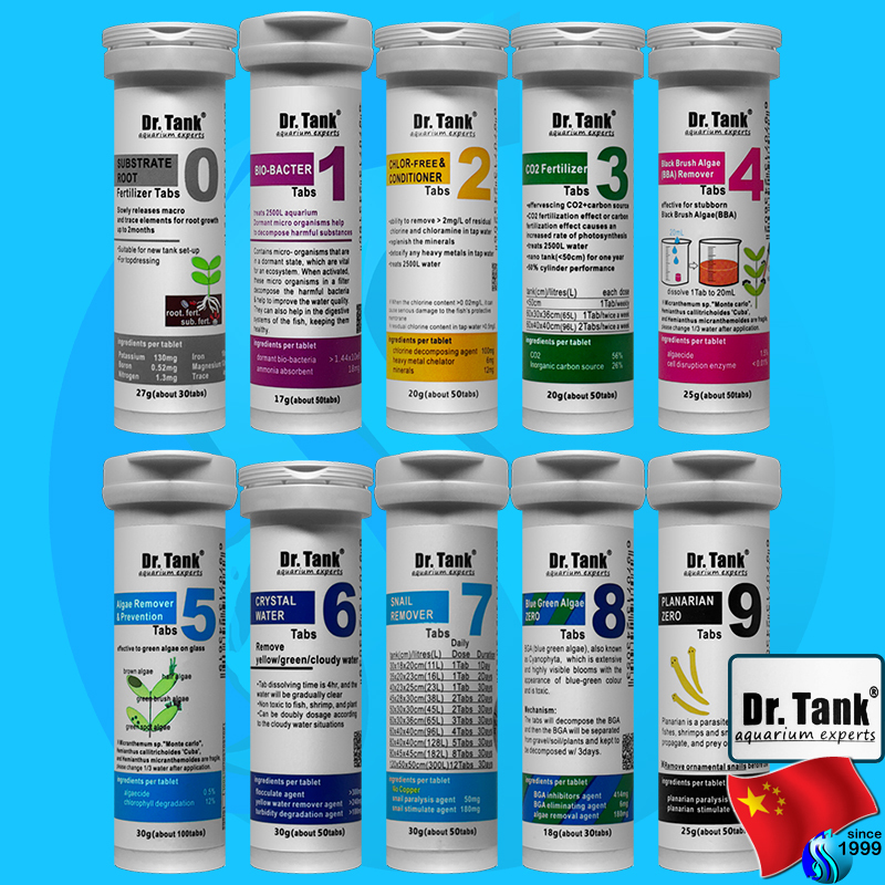 Dr.Tank Conditioner Tabs No.0 / No.1 / No.2 / No.3 / No.4 / No.5 / No.6 / No.7 / No.8 / No.9 fertili