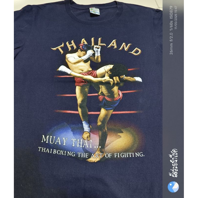 D40❤️รอบอก40 ยาว27" 🆕งานThailand มวยไทย เสื้อยืดมือ2 แบรนด์ วินเทจ การ์ตูน วง ลายมันส์ ราคาถูก สภาพด