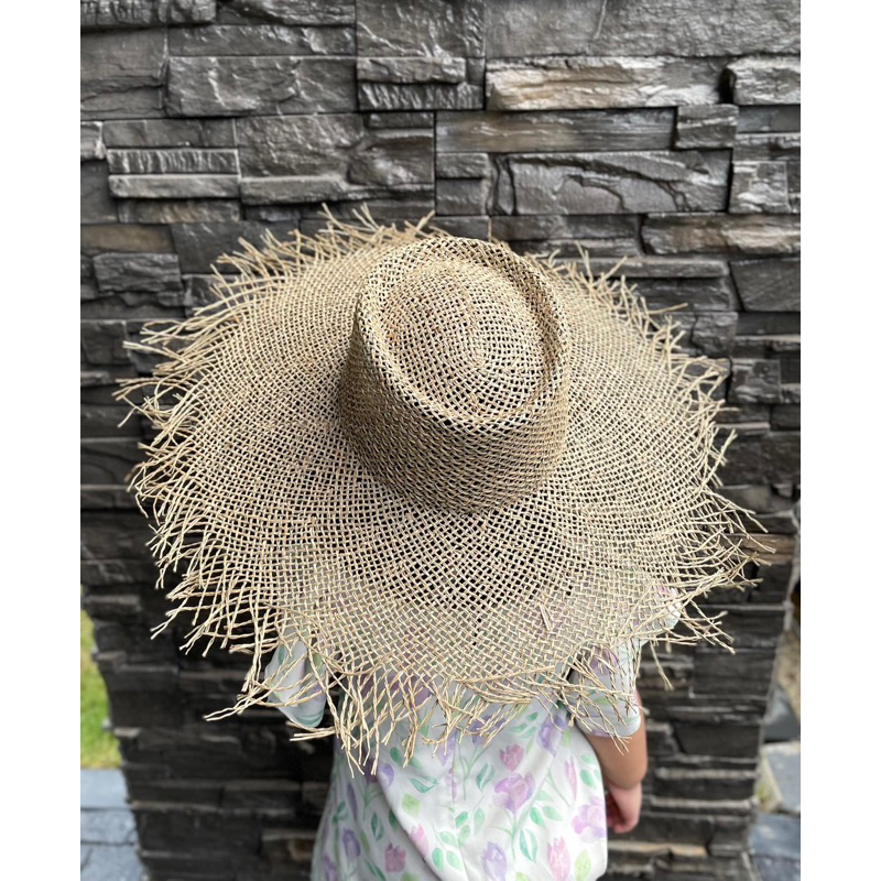 หมวกสานปีกกว้าง ทรงdumont hat#hat beach