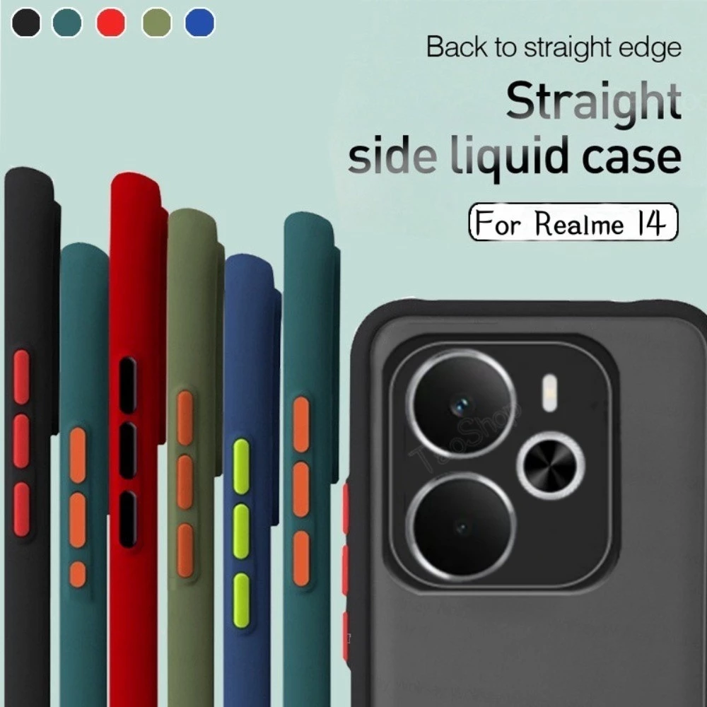 เคสหลังด้านขอบสี สำหรับ Realme 15 C71 C75 15Pro Note70 14/14Pro C63 C75 C75X C55 C53 C51 C33 C35 C20 C17 C21 C25Y 025