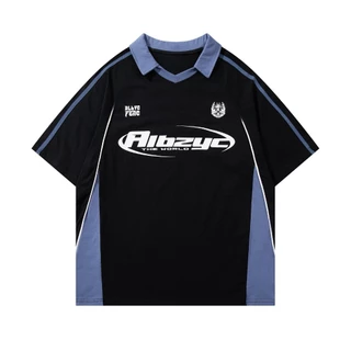 CLIFF สไตล์อเมริกันวินเทจ เสื้อยืดแขนสั้น ฤดูร้อนปี2025 สไตล์สปอร์ต หลวมแมทช์ลุคง่าย