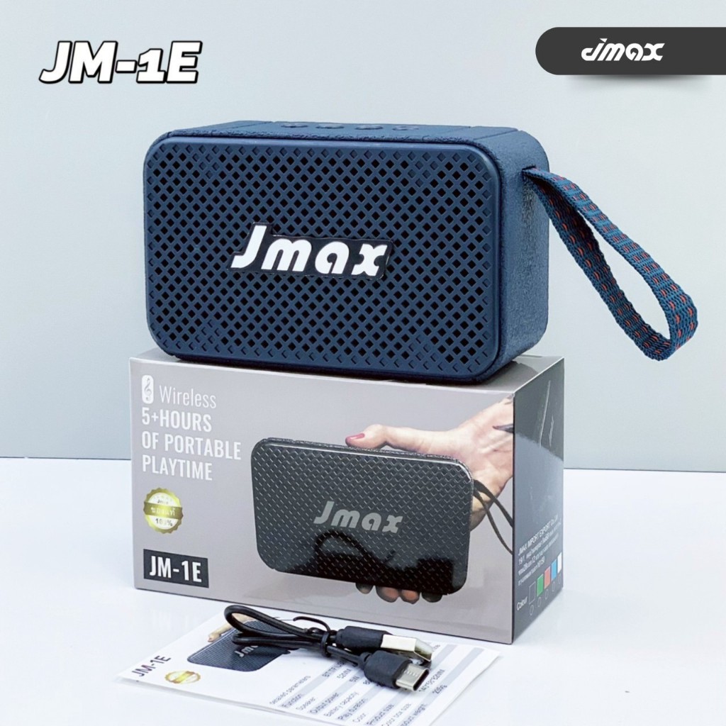 JMAX ลำโพงบลูทูธไร้สาย  เชื่อมต่อได้2ตัว พร้อมสายหิ้ว ลำโพงไร้สาย รุ่น JM-1E ของแท้ 100% BT/USB/TF รูปที่ 6