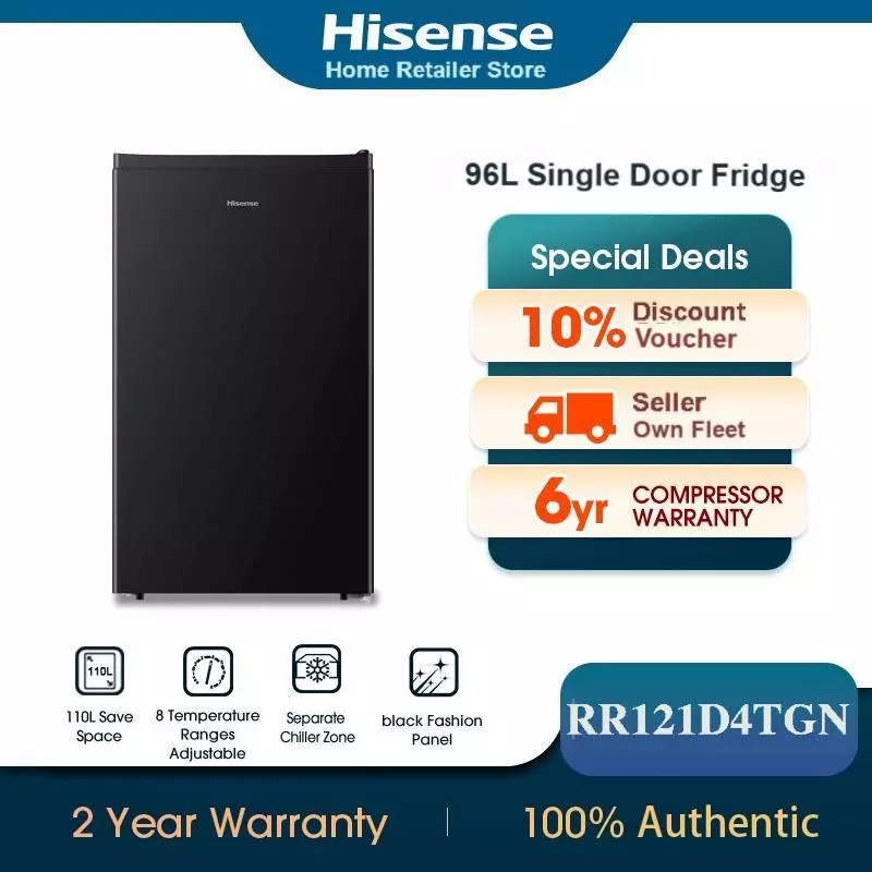 Hisense ตู้เย็น 1 ประตู 3.4 Q/96 ลิตร รุ่น ER92B