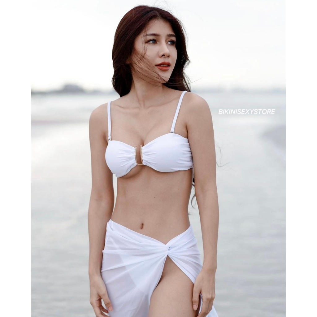 092 bikiniแต่งอะไหล่ + กระโปรงคลุม