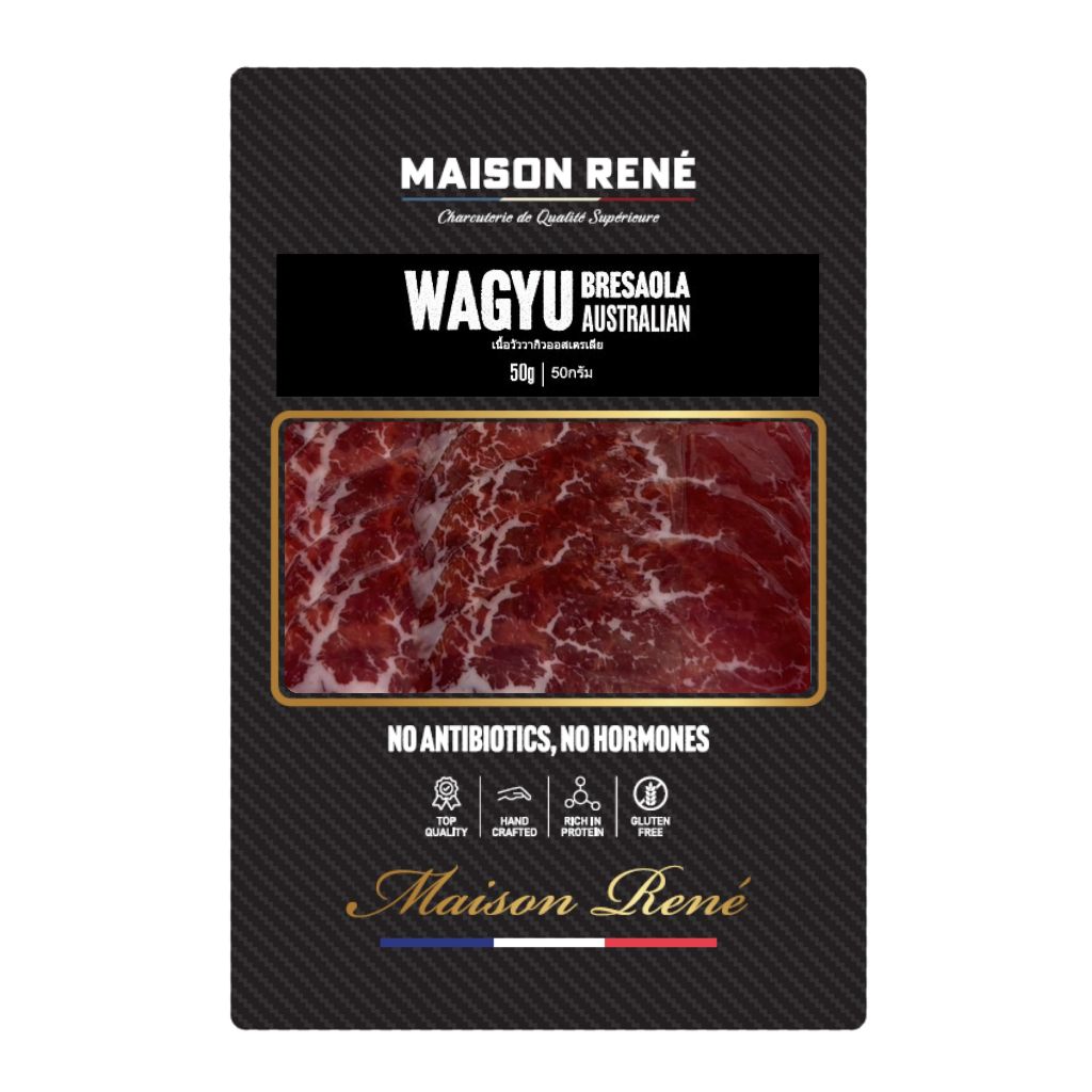 (Buy 1 Get 1)Wagyu Bresaola(AUS) imported australian beef 100% BMS 8/9 50g เนื้อวัววากิวออสเตรเลียตา