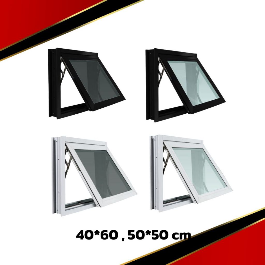 บานกระทุ้งห้องน้ำ 40x60 cm.และ 50x50 cm. หน้าต่างห้องน้ำ ส่งไว