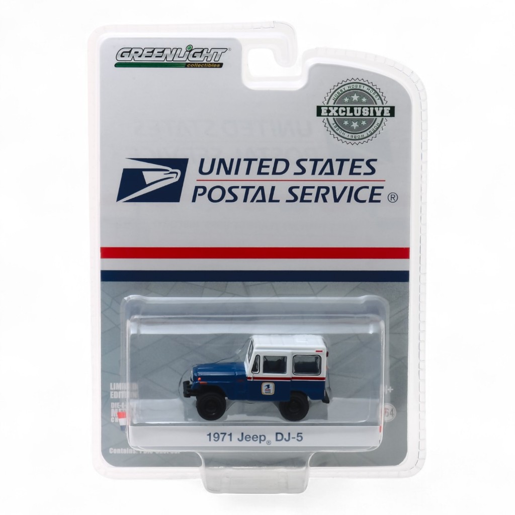Greenlight | 1971 Jeep DJ-5 United States Postal Service (USPS) สเกล 1/64 29998