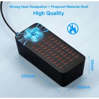 2025 10/12/20/30/40/60 พอร์ต USB ชาร์จโทรศัพท์ Station Power Adapter Station Fast Charger สำหรับ โทรศัพท์ charger
