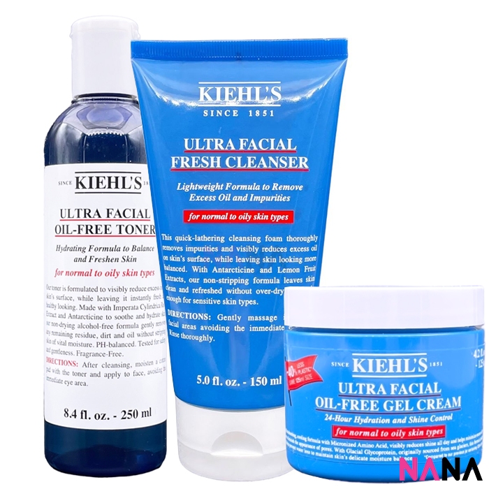 Kiehl's Ultra Facial Oil-Free Gel Cream (125ml)+ Kiehl's Ultra Facial Fresh Cleanser 150ml + Kiehl's