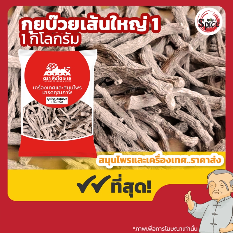 โกฐเชียง เส้นใหญ่ เบอร์ 1 (กุยบ๊วยเส้นใหญ่) 当归尾 ขนาด 1 กิโลกรัม