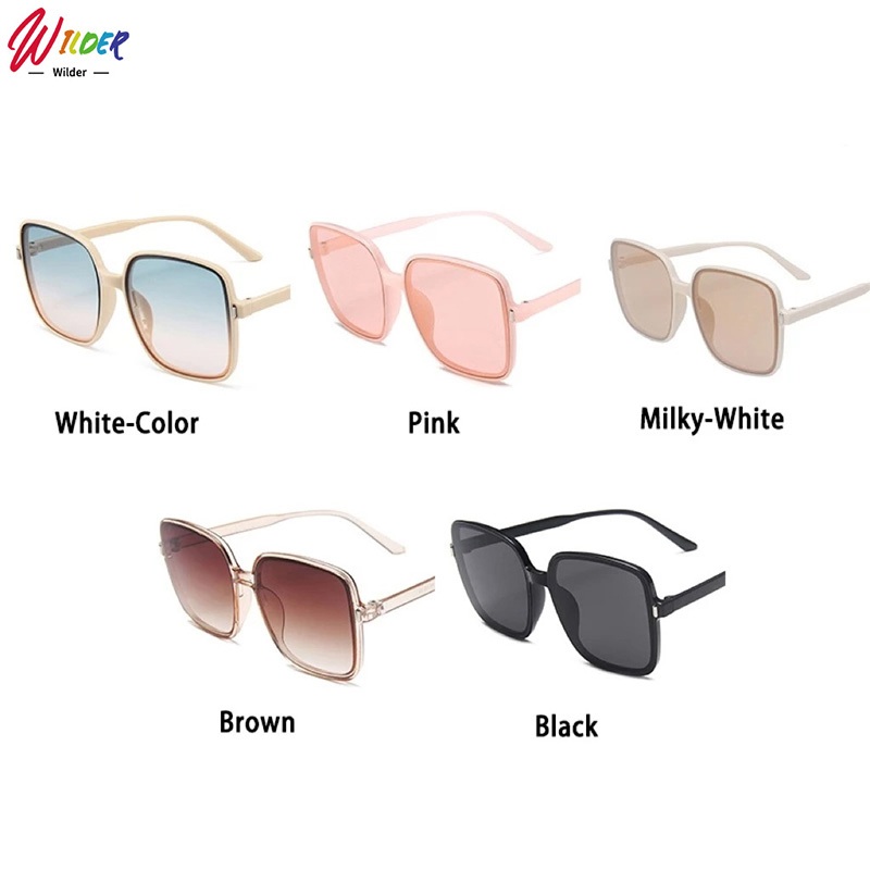 แว่นกันแดดกรอบสี่เหลี่ยม ป้องกันรังสียูวี UV380 กรอบสี่เหลี่ยม ทรงสี่เหลี่ยม สไตล์วินเทจ Unisex ราคา ถูกที่สุด ดีลบีเคเค แกลเลอรีภาพที่ 5
