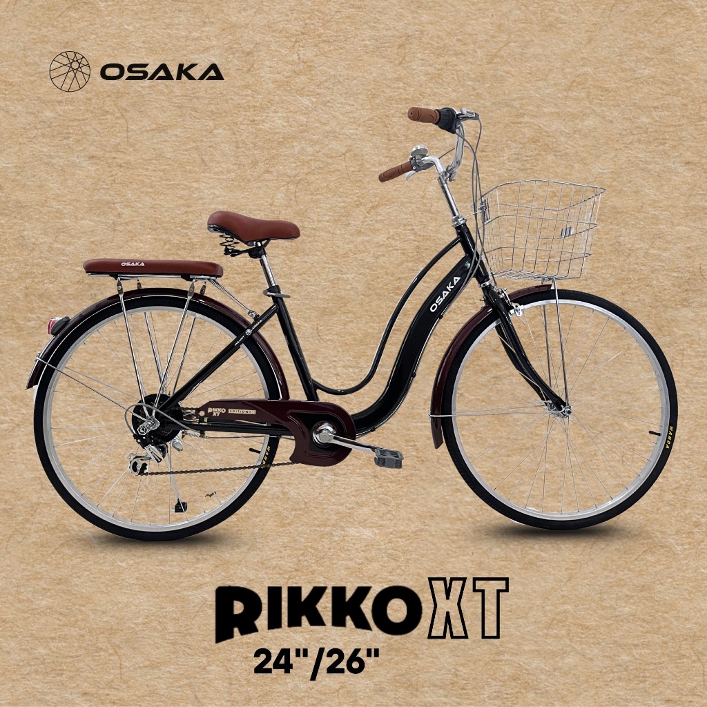 จักรยานแม่บ้าน 26 นิ้ว จักรยานแม่บ้านญี่ปุ่น OSAKA RIKKO XT เกียร์ชิมาโน