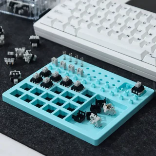 11-in-1 ฐานลูปสวิตช์คีย์บอร์ด Switch Lube Station Kit,Switch Tester Station,ABS Material for Mechanical Keyboard
