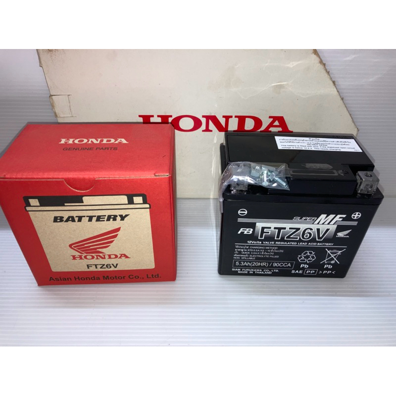 แบตเตอรี่ (แท้ศูนย์ฮอนด้า) HONDA FTZ6V (6 แอมป์) Click125-150-160,PCX125-150-160,CBR150,Scoopy-i อื่