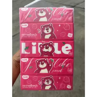 วินาทีฆ่า* กระดาษทิชชู่แพ็ค5 cute 3ชั้น ดีลักซ์ คอมฟอร์ท กระดาษทิชชู่ น้ำเปียกไม่แตกเนื้อเยื่อคุณภาพสูงLITTLEหมีสีชมพู