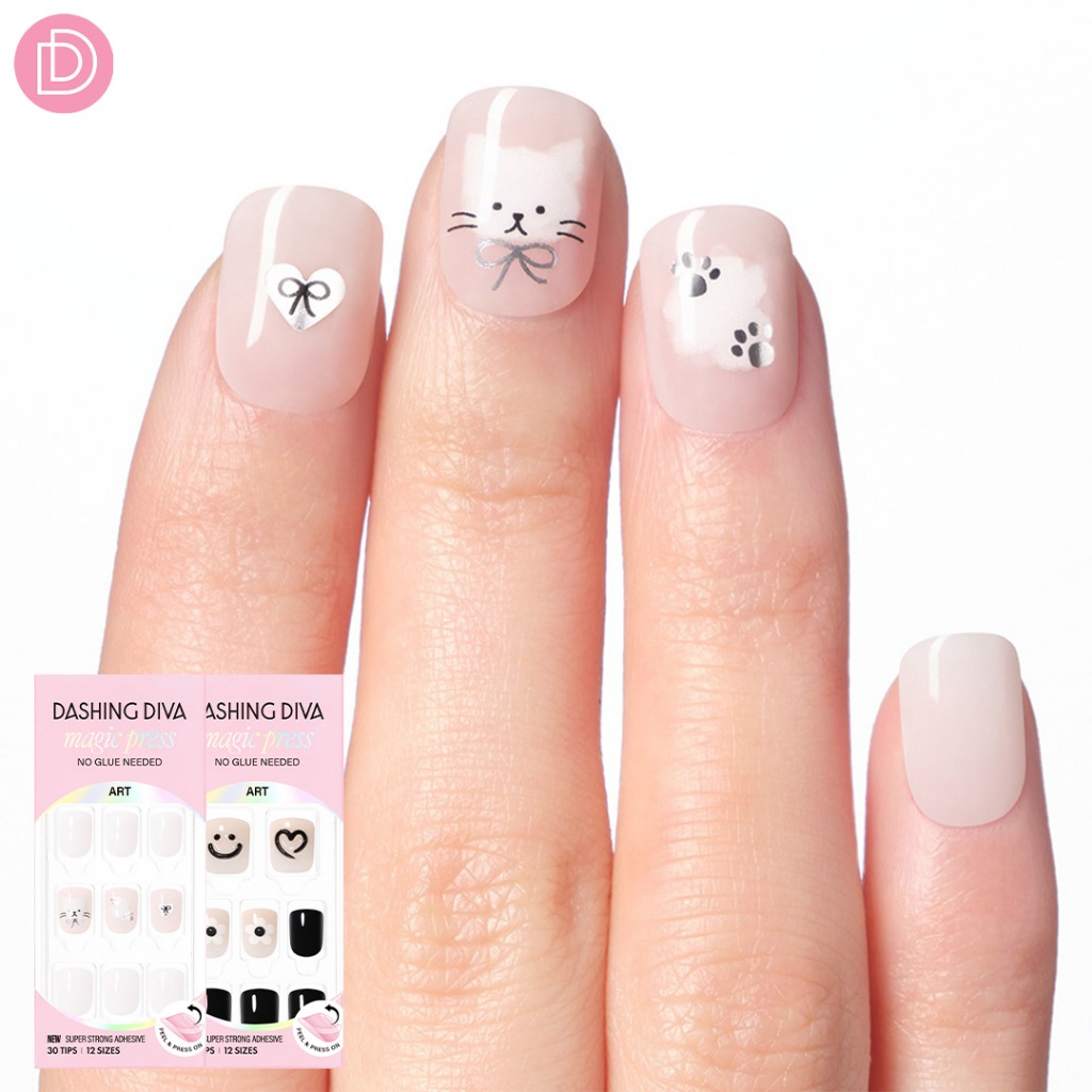 Dashing Diva เล็บปลอม ทรงสั้น รุ่น MDA5S070SG-MDA5S071SG จำนวน 1 กล่องมี 30 เล็บ
