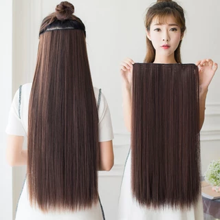 🔥ส่งจากไทย🔥60 ซม. วิกผมตรงยาวแบบชิ้นเดียวสำหรับผู้หญิง วิกผมตรงยาวไร้รอยต่อ วิกผมตรงสีน้ำต วิกผมผู้หญิง วิกผมไร้รอยต่อ