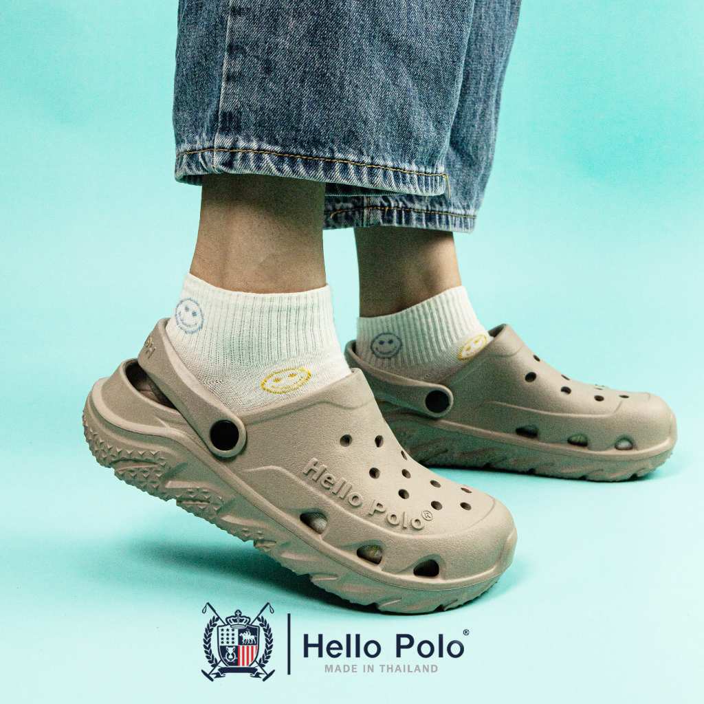 Hello Polo รองเท้าแตะ แบบรัดส้น รองเท้าแฟชั่นผู้หญิง EVA น้ำหนักเบา พื้นหนานุ่ม ใส่เดินสบายเท้า Size 36-45 รุ่น HP8055