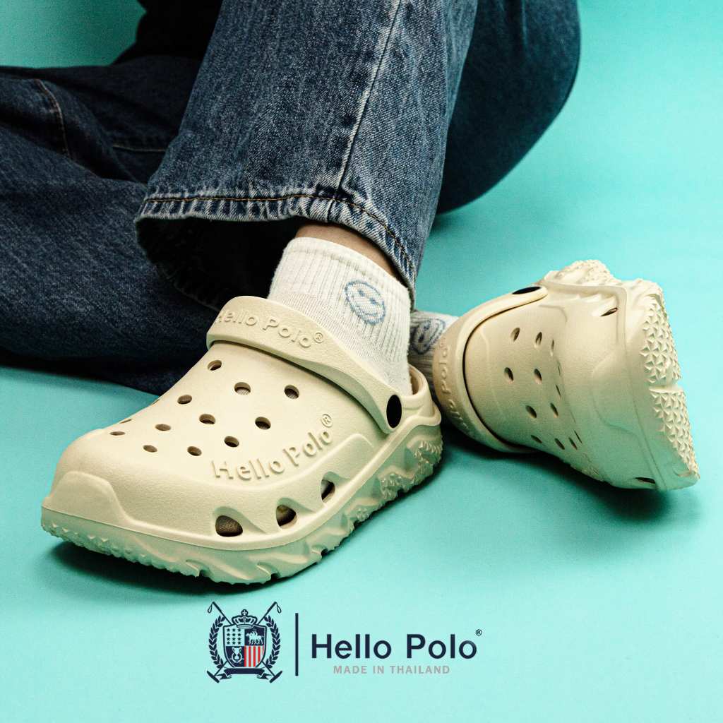 Hello Polo รองเท้าแตะ แบบรัดส้น รองเท้าพื้นนิ่ม แฟชั่นผู้หญิง EVA น้ำหนักเบา กันน้ำ พื้นหนานุ่ม Size 36-41 รุ่น HP8055
