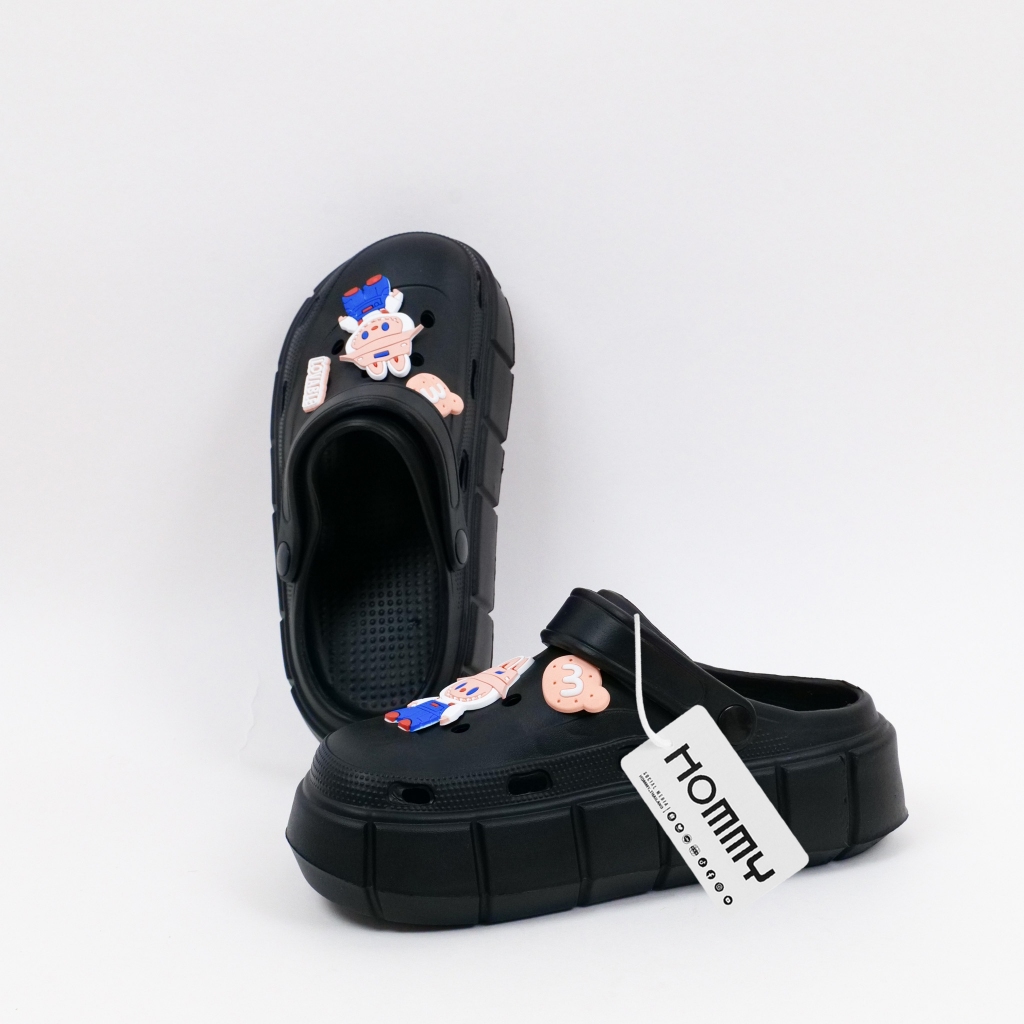 【พื้นหนา 6 CM -รุ่นใหม่2025】HOMMY รองเท้าแตะหัวโต แฟชั่น แบบมีสายรัด ใส่สบาย +จิ๊บบิท(SH-1/2)*.. - รูปที่ 4