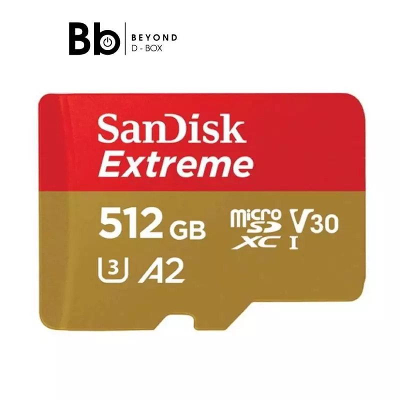[ของแท้] เมมโมรี่การ์ด SanDisk Extreme microSDXC 512GB V30 U3 C10 A2 Red-Gold by BB Beyond D-Box