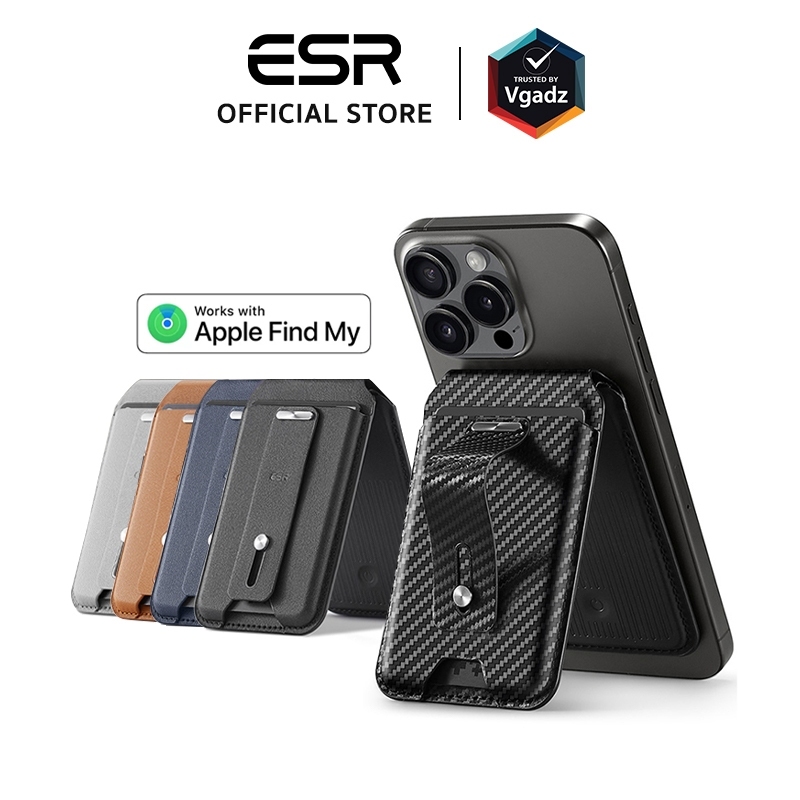 ESR ที่ใส่บัตรติดหลังมือถือแบบตั้งได้ รุ่น HaloLock Geo Wallet Stand
