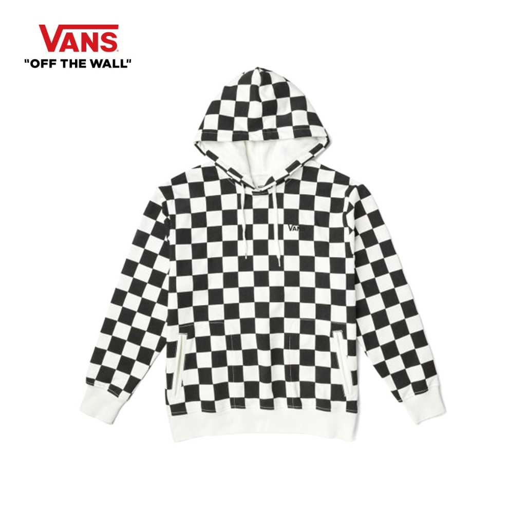 VANS CHECKER HOODIE - BLACK MARSH CHECK เสื้อแขนยาว เสื้อกันหนาวแวนส์ ผู้หญิง ผู้ชาย