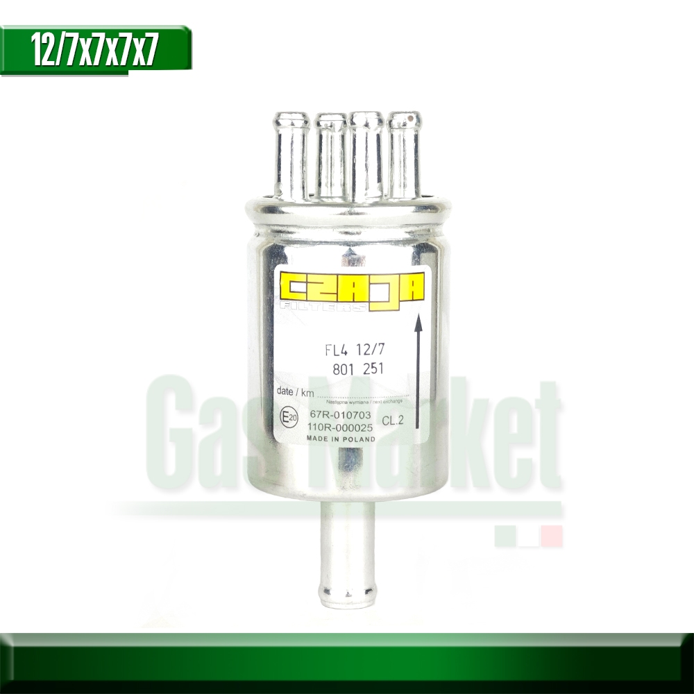 Czaja Gas Filter 12/7x7x7x7 - กรองแก๊ส Czaja LPG/NGV ขนาด 12/7x7x7x7 มม