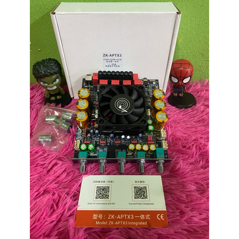 แอมป์จิ๋ว ZK APTX3 ของแท้ TPA3255 300W*2+600W DC 18-50vรองรับการติดตั้ง ZK-AMP